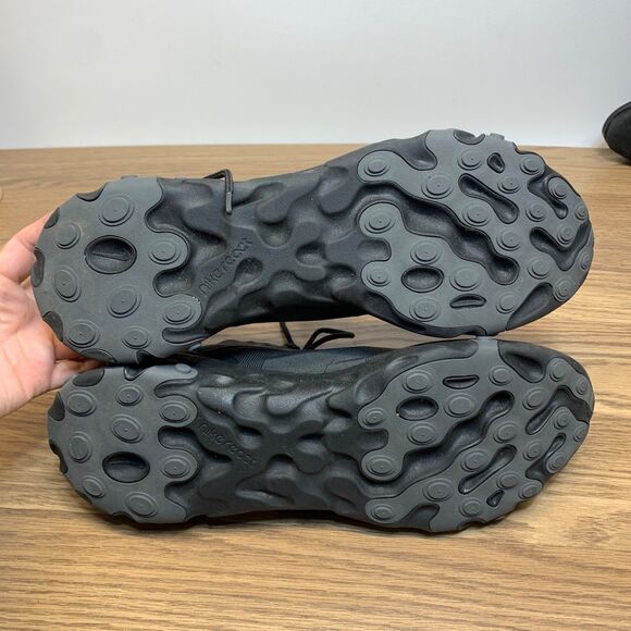 Nike React Element 55 Triple Black Mens Size 12 ? BQ616-008 - Picture 7 of 11